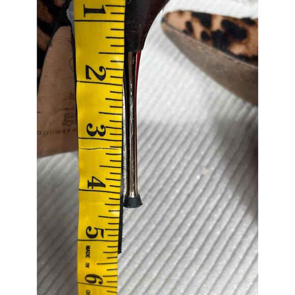 Brian Atwood Animal Print Stiletto Leather Ankle Boots Womens Size 38.5 - Picture 10 of 10